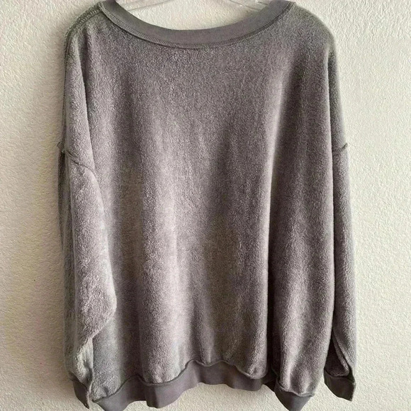 🆕 Free People Movement Storm Grey Kelly Oversize Sweater Top S🆕 - Picture 6 of 16